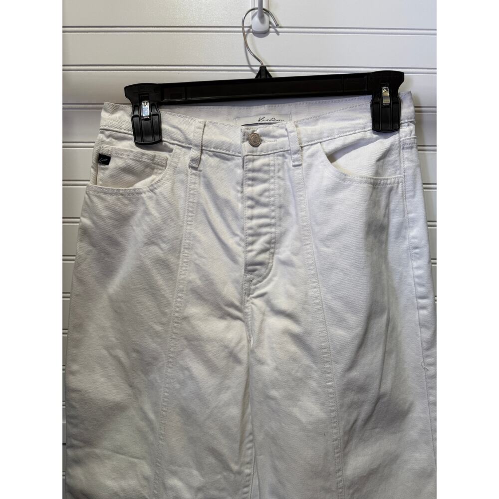 KanCan White Wide Leg High Waisted Button Fly Jeans Size 9/28 - Picture 4 of 12